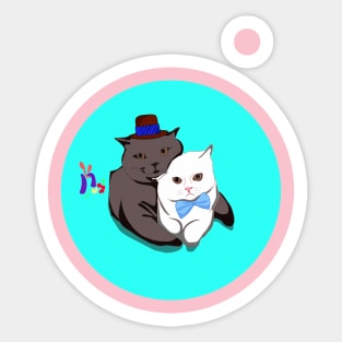 Adorable cats Sticker